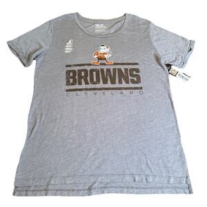 NFL Cleveland Browns Majestic Threads Made In The USA Women’s Hilo Boyfriend Tee